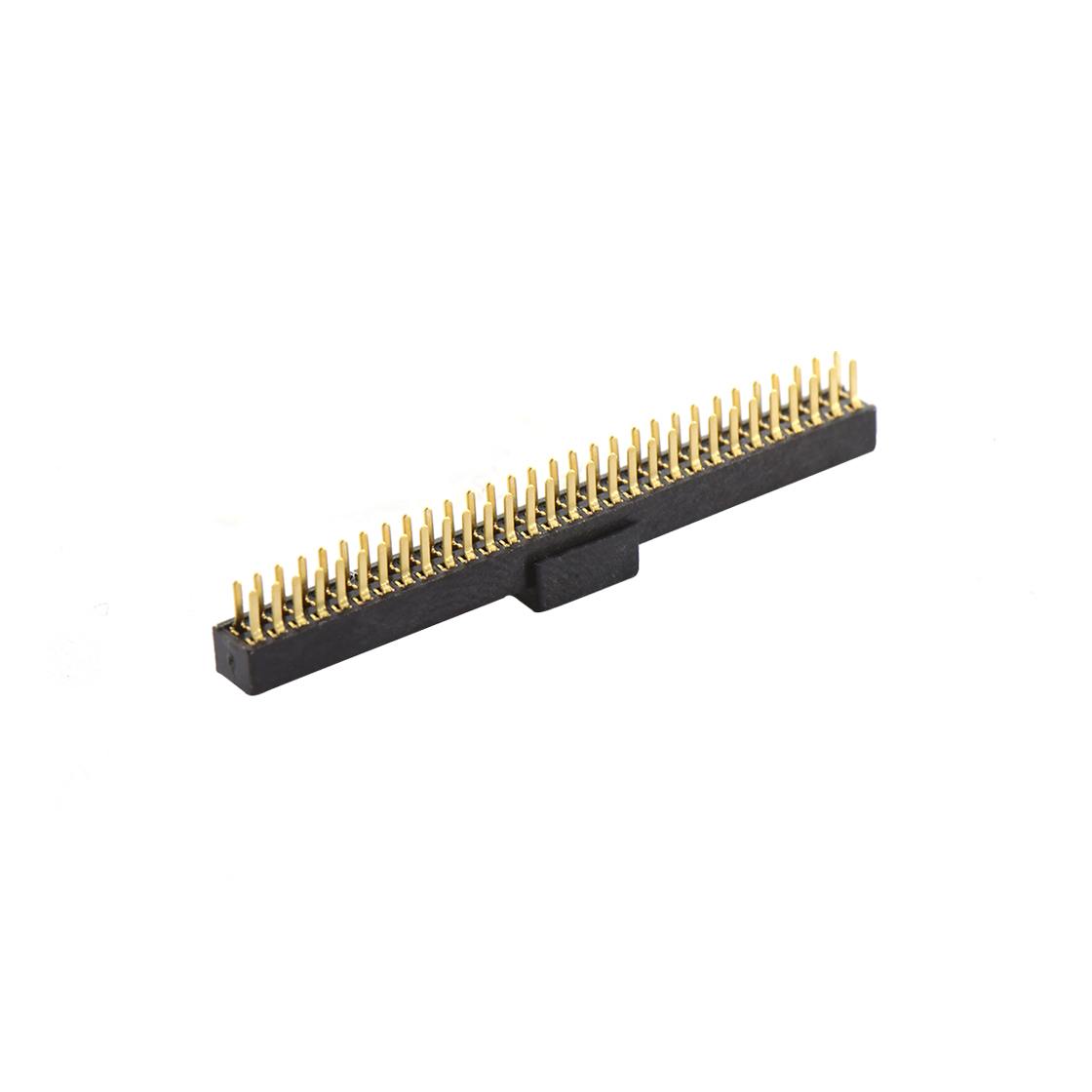 Pitch 1.00mm 180° 双排 DIP 排母 塑高2.1mm PC2.0 2X30Pin 黑色 镀全金G/F